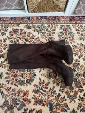 Chinese Laundry Dark Brown Suede Over-the-Knee Boots